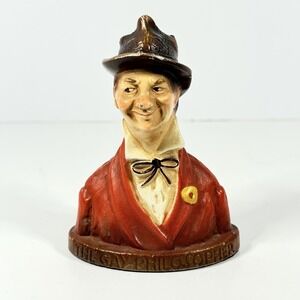 Vintage The Gay Philosopher Bust Figurine Chalkware Art Statue Retro